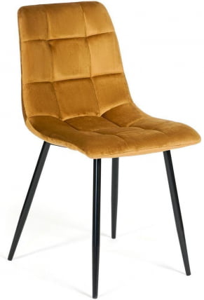 Стул CHILLY (mod. 7094) металл/вельвет, 45 х 55 х 87,5 см, коричневый/черный, G062-61_0