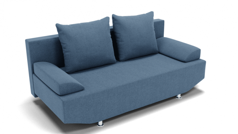 Диван Сити (ЗР) Цвет фасада: Голубой; Тип: Прямой; Материал фасада: Металл/Велюр_0