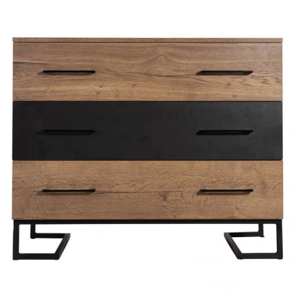 Комод Лофт с 3 ящиками Дуб табак/Графит / Loft_2