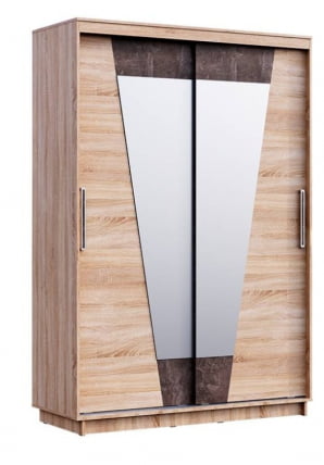 Шкаф-купе Санремо ШК-006 Дуб сонома светлый Ателье темное_0