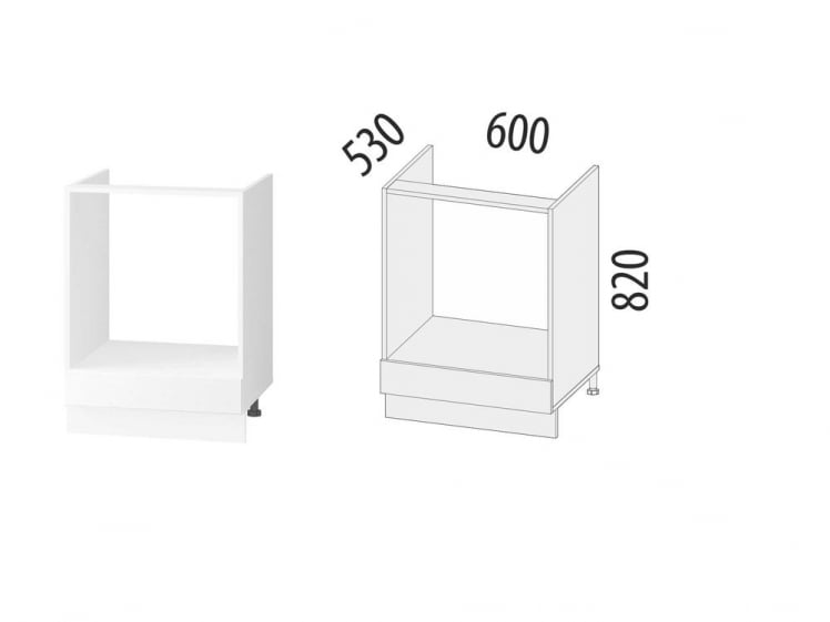 Напольный шкаф под встраиваемую технику с ящиком Бьянка 102.57_1