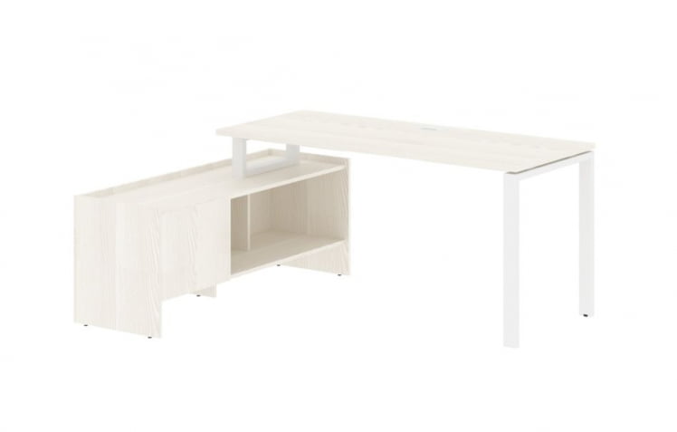 Стол с тумбой EDIS EUCT 17614 Ясень Траун Белый_0