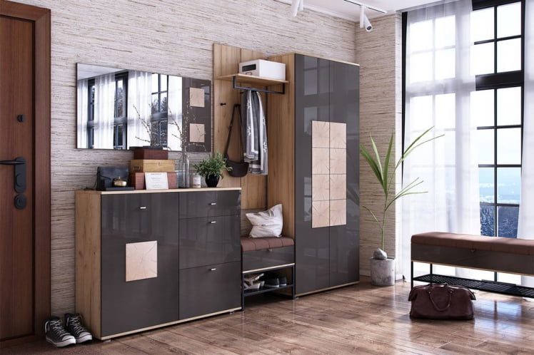 Тумба комбинированная Фиджи ЛД 659.340.000 Дуб золотой Антрацит_2