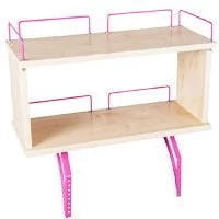 Полка задняя двухъярусная Polka_zz 1/600 (Polka_zz 7/600) Яблоня Розовый_0