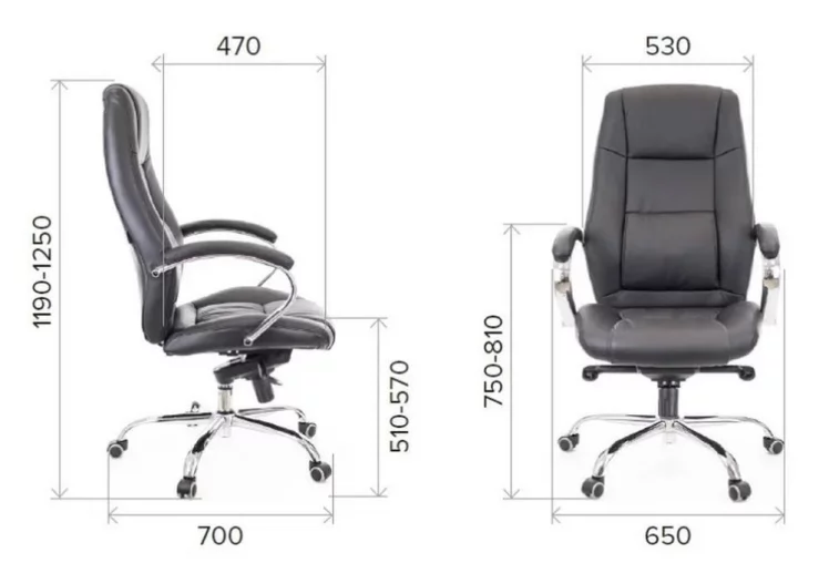 Кресло руководителя Kron M кожа Коричневый_4