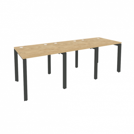 Рабочая станция на П-образном м/к ONIX O.MP-RS-3.0.8 Тиквуд Светлый/Антрацит_0