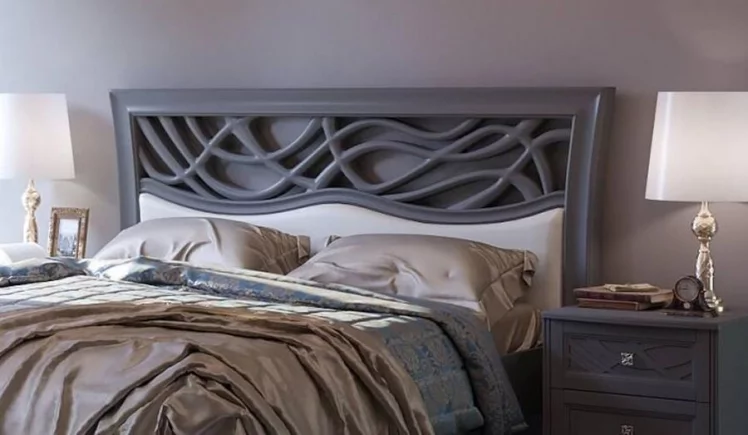 Кровать двуспальная 1600 Джулия ЛД 695.060.000.003 Оникс серый_3