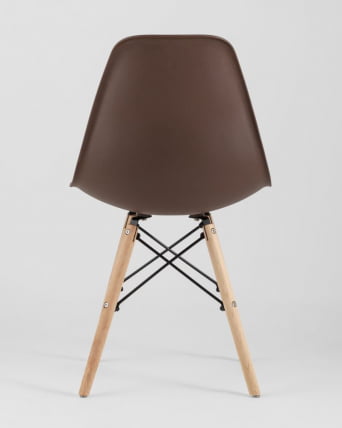 Стул Eames Style DSW коричневый 4 шт. комплект (разборный каркас)_6
