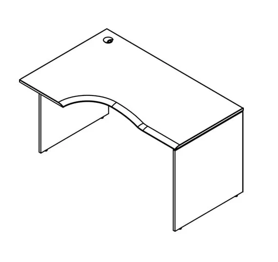 Стол письменный эргономичный левый WCET 169 L Дуб сонома_1