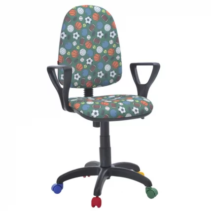 Кресло Престиж KIDS Мячи Черный пластик_0