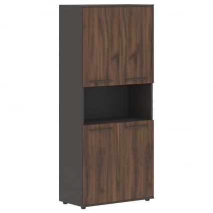 Шкаф с двумя комплектами глухих малых дверей ЕДИС ЕХCС 85.4 Дуб Денвер темный Мокко Мокко / EDIS EHCS_0