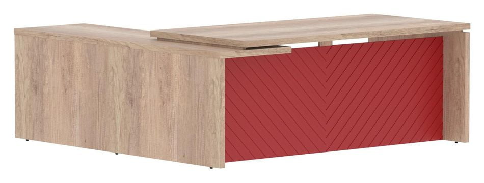 Стол руководителя правый Torr LUX TLCT 2020 R Дуб Каньон Красный_0