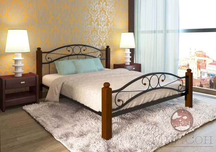 Кровать Надежда Lux plus 1600х1900 Черная_1