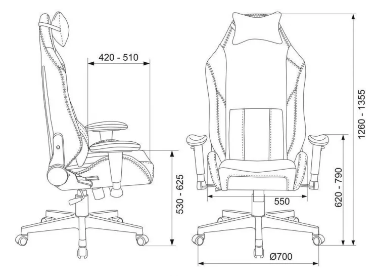 Геймерское кресло Zombie HERO CYBERZONE PRO Черный-желтый_17