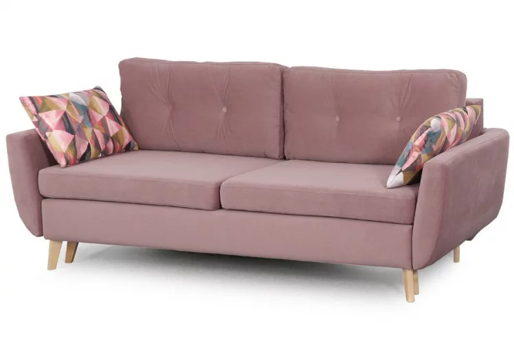 Диван-кровать Калгари-2 Стандарт Альба роза/Твинкли розовый_0