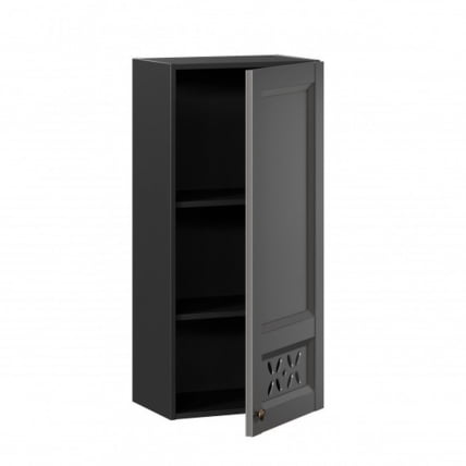 Шкаф кухонный 400 высокий Амели-3 ЛД 299.420.000.041 Черный Оникс серый_1