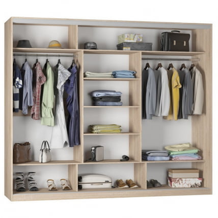 Шкаф-купе B-220х270х60-2(Белый-D9D10D9)_1