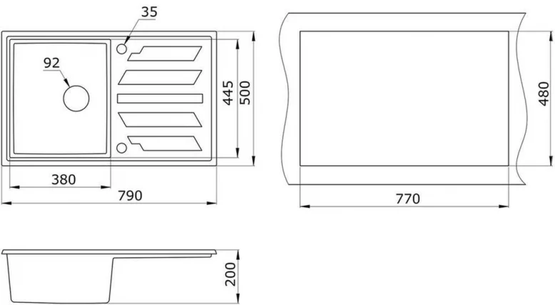Кухонная мойка GRANULA 8002 Песок_2