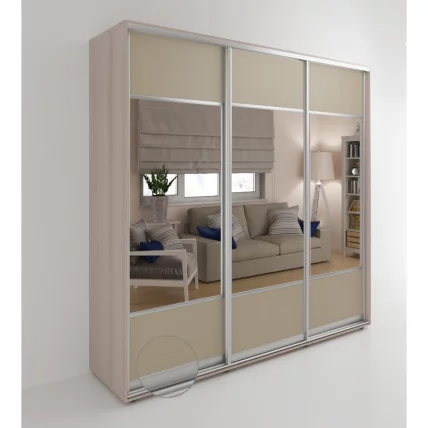 Шкаф-купе 3-х дверный Акцент-Дуэт КЛ 1500х600 Ясень шимо светлый_0