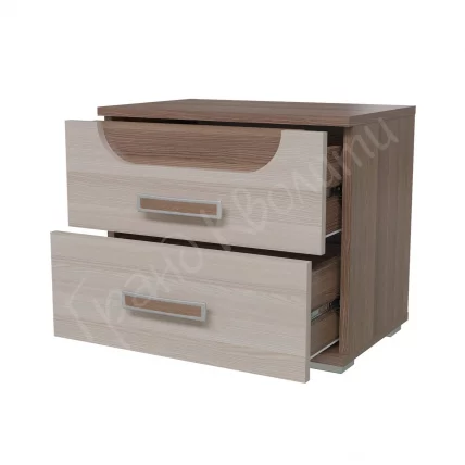 Тумба прикроватная Пальмира модуль 1 Ясень Шимо темный Ясень Шимо светлый_1