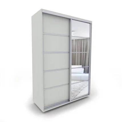 Шкаф-купе 2-х дверный Акцент-Квадро Д 1600х600 Выбеленное дерево_0