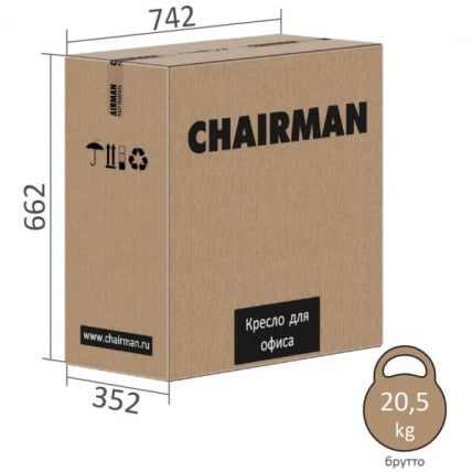 Офисное кресло CHAIRMAN 500 LUX экокожа Бежевый_25