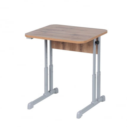 Парта одноместная эргономичная (рост 3-7) Клен Танзау/Металл Серый_1