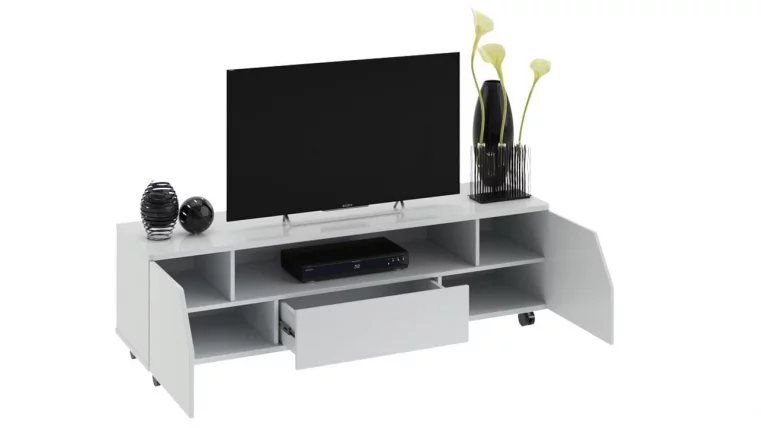 Тумба ТВ тип 4 Diamond Белый глянец_1