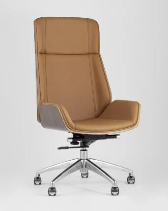 Кресло руководителя ТопЧаирс Cровн Коричневое / TopChairs Crown_1