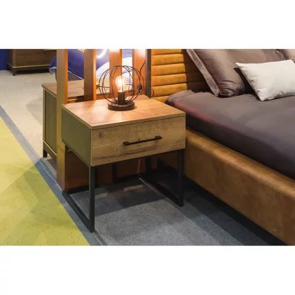 Тумба прикроватная Loft Дуб натур/Бетон_9