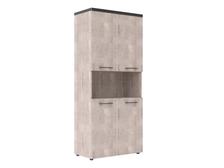 Шкаф с 2-мя комплектами глухих малых дверей и топом THC 85.4 (Дуб Каньон)_0