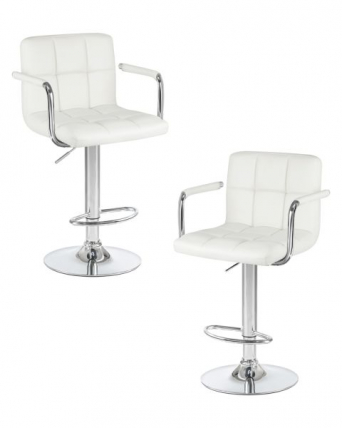 Стул барный DOBRIN KRUGER ARM (белый) 2 шт_0