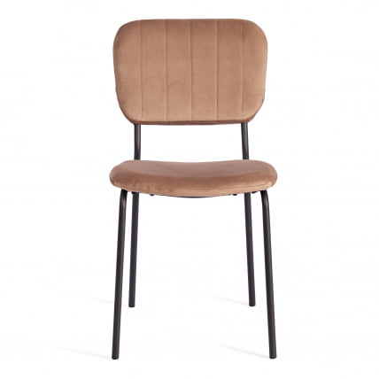 Стул CAROL (mod. UC06) металл, вельвет, 45 х 56 х 82 см, Brown (коричневый) HLR11 / черный_3