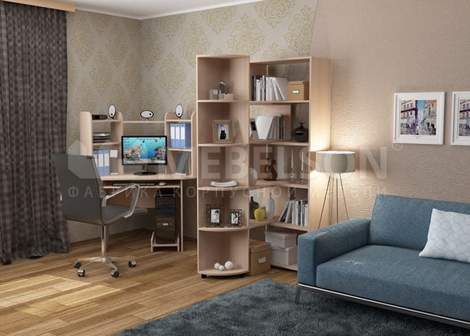 Стеллаж 2 Дуб Млечный_2