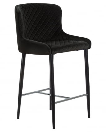 Стул полубарный DOBRIN CHRISTIAN 65 черный велюр V108-77_1