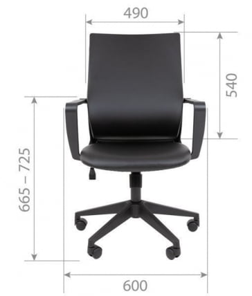 Кресло руководителя Chairman 545 БП экокожа Коричневый_3