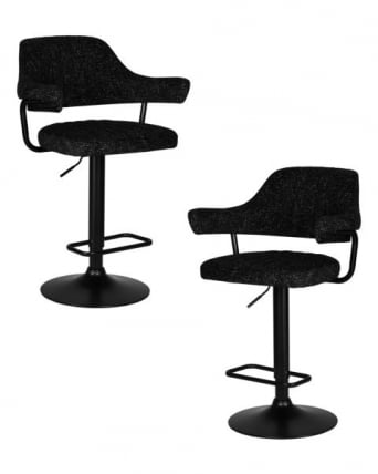 Стул барный ДОБРИН CХАРЛЙ БЛАCК (черный твид (ЛЕО18)) 2 шт / DOBRIN CHARLY BLACK (LEO18))_0
