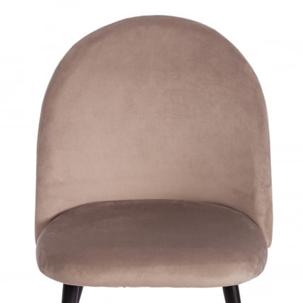 Стул MONRO (mod. 5144) металл/вельвет, 51x56x84 см, серо-бежевый (HLR-9)/черный_5