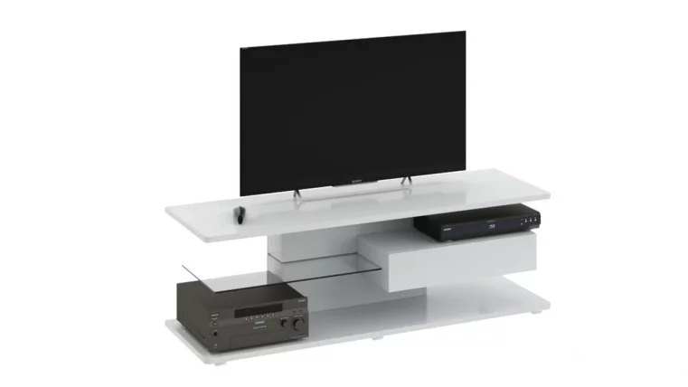 Тумба ТВ тип 1 Diamond Белый глянец_0