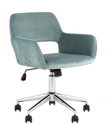 Кресло офисное ROSS велюр серо-зеленый_0