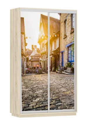 Шкаф-купе двухдверный Экспресс Хит Улица/Дуб сонома_0