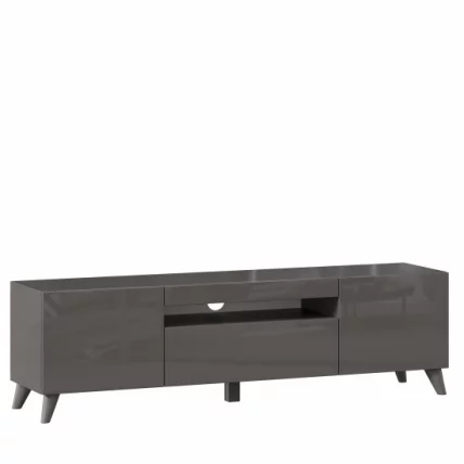 Тумба под ТВ Бруклин 1600 с опорами Оникс Серый глянец_0