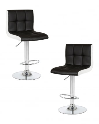 Стул барный DOBRIN CANDY (черно-белый) 2 шт_0