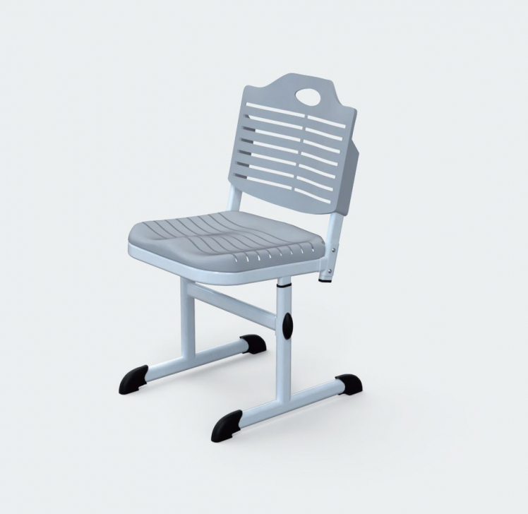 Ученический стул пластиковый (рост 3-5) Зеленый/Каркас белый_0