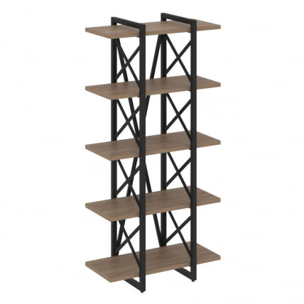 Стеллаж на регулируемых опорах - 5 полок LOFT VR.L-MST.O-5.4V Металл черный Дуб Аризона_0