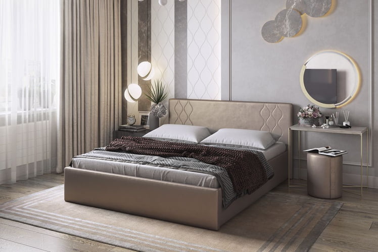 Пуф Рони PM-001.1 бронза (экокожа)_1