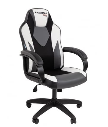 Кресло геймерское CHAIRMAN GAME 17 черный/серый/белый_0