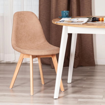 Стул CИНДЙ СОФТ (мод. C1021Ф1-1) фактурный велюр/дерево бук, 55 х 48 х 83 см, Бежевый ЛЙ1701-4 / натуральный / CINDY SOFT (mod. C1021F1-1) LY1701-4_8