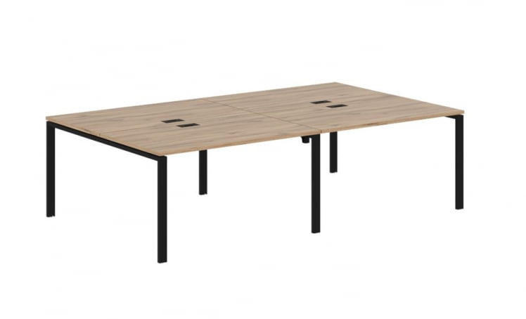 Бенч-система 4-местная EDIS EUWST 2716 Дуб Денвер светлый Черный_0