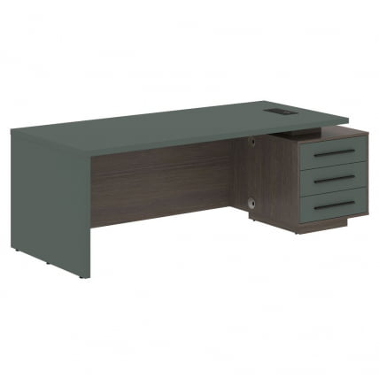 Стол руководителя правый VELION VCT 2290 R Нефрит Дуб Сильвер_0